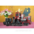 Tableware set matt black